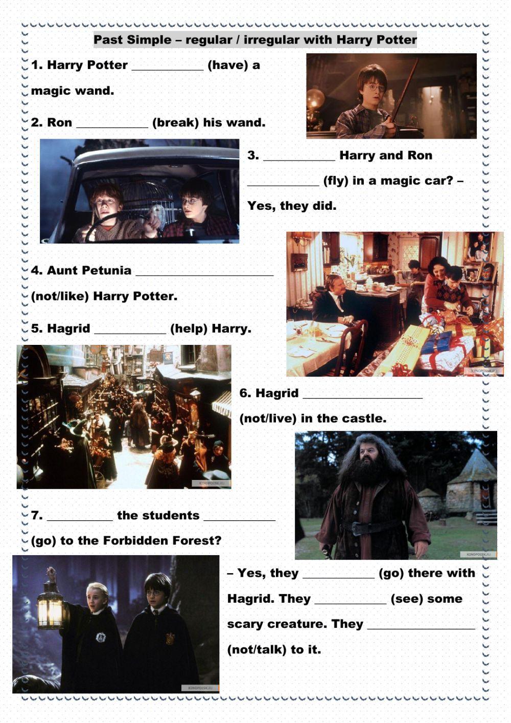 Harry Potter - Past Simple (regular&irregular)