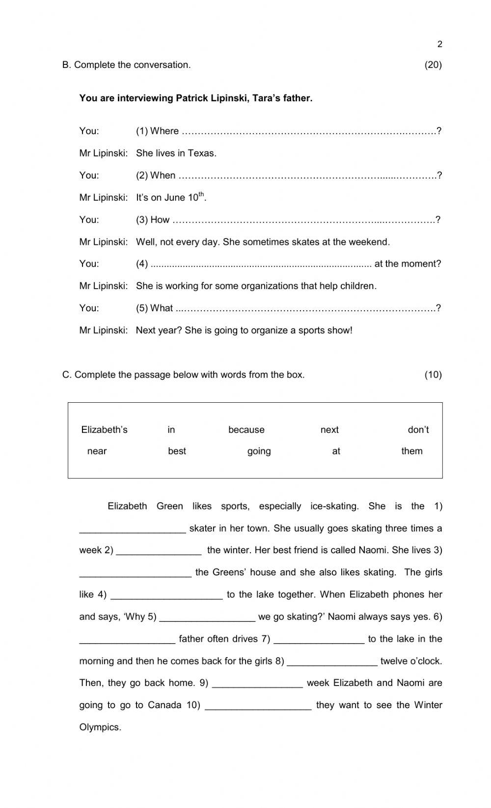 Mid term exam adults