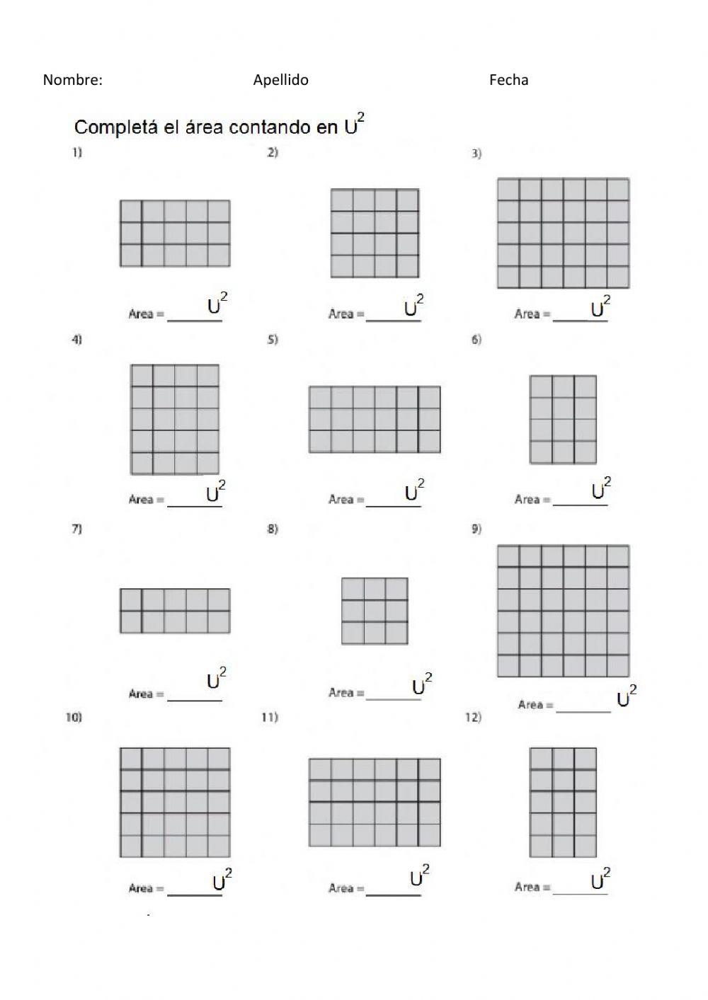 Área de Rectángulos