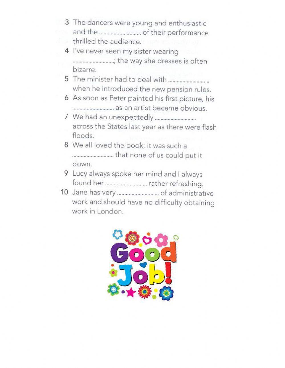 Adjective Noun Collocations 2