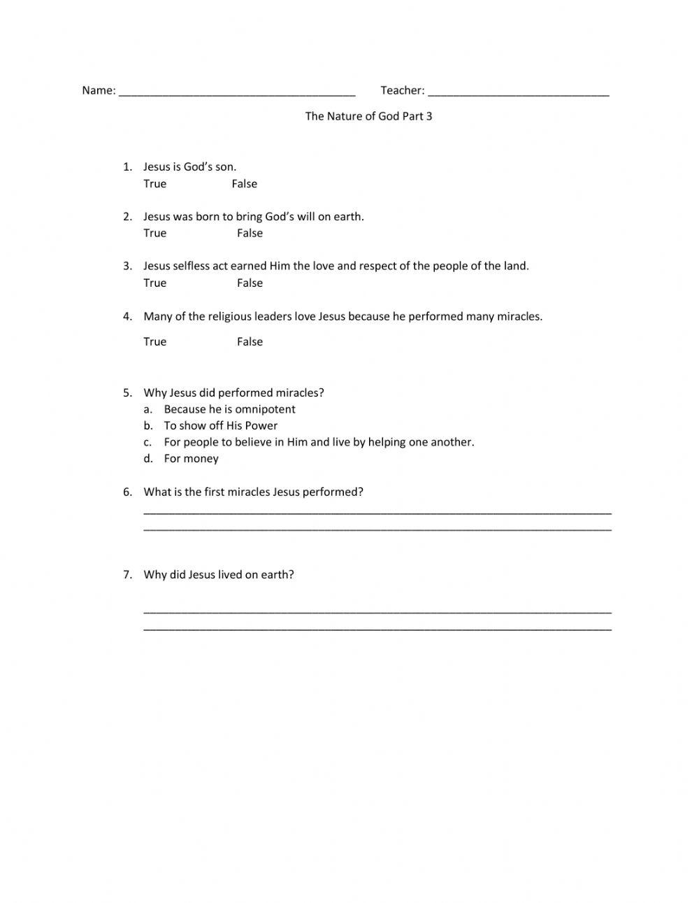 The Nature of God Part 3