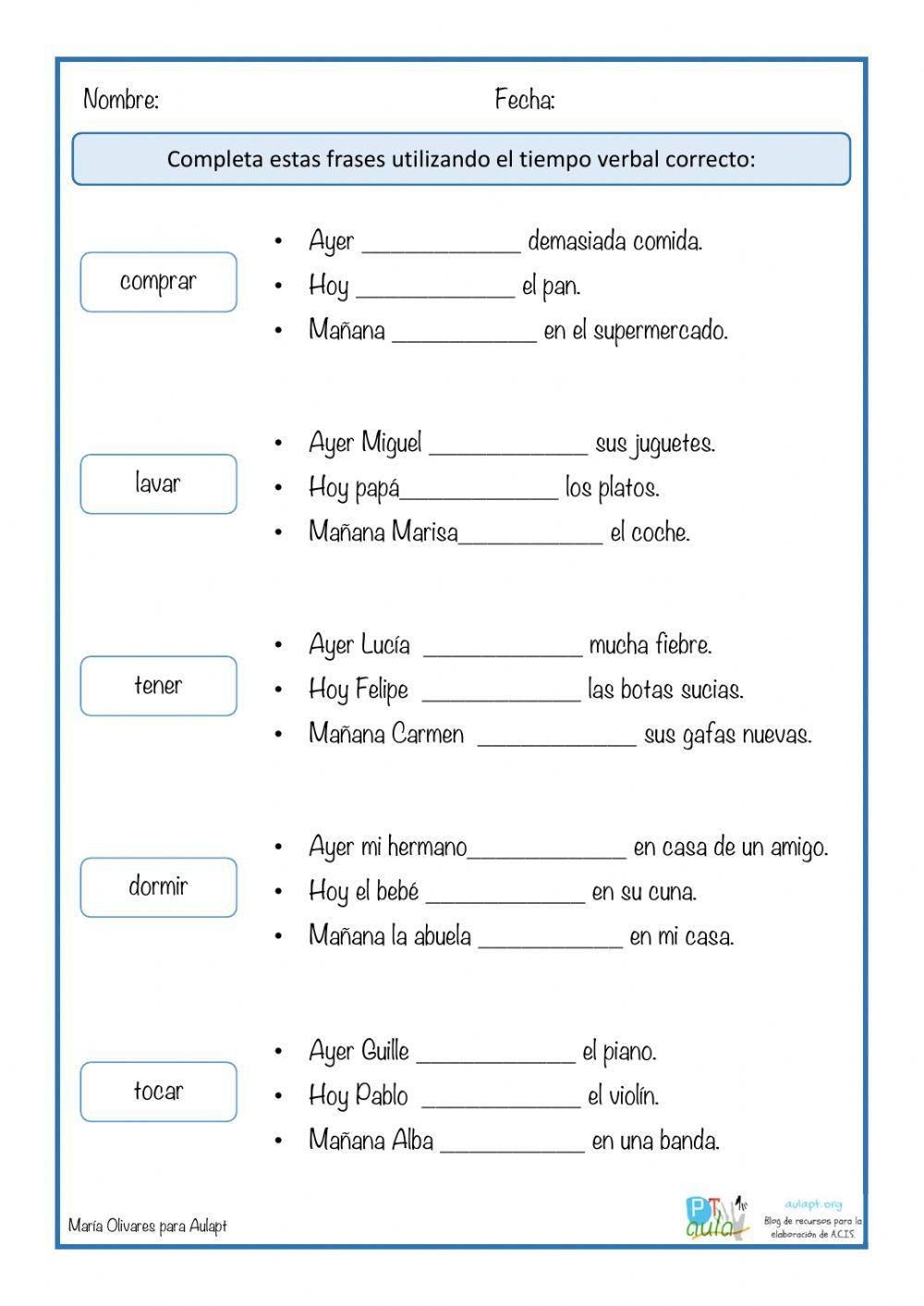Selecciona la forma verbal correcta para que la frase tenga sentido.