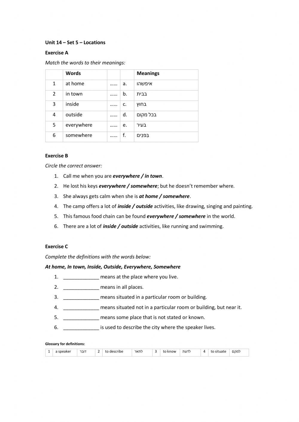 Band 1 (Core 1) - Unit 15 - Set 5
