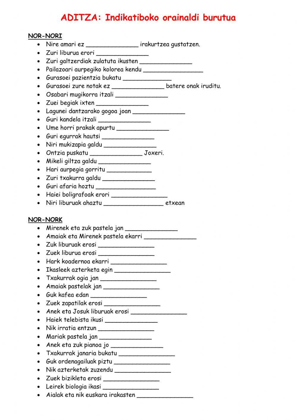 Aditza: indikatiboko orainaldi burutua