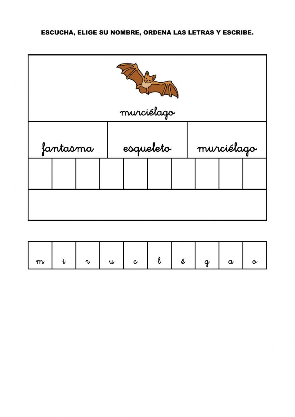 Murciélago en letra minúscula