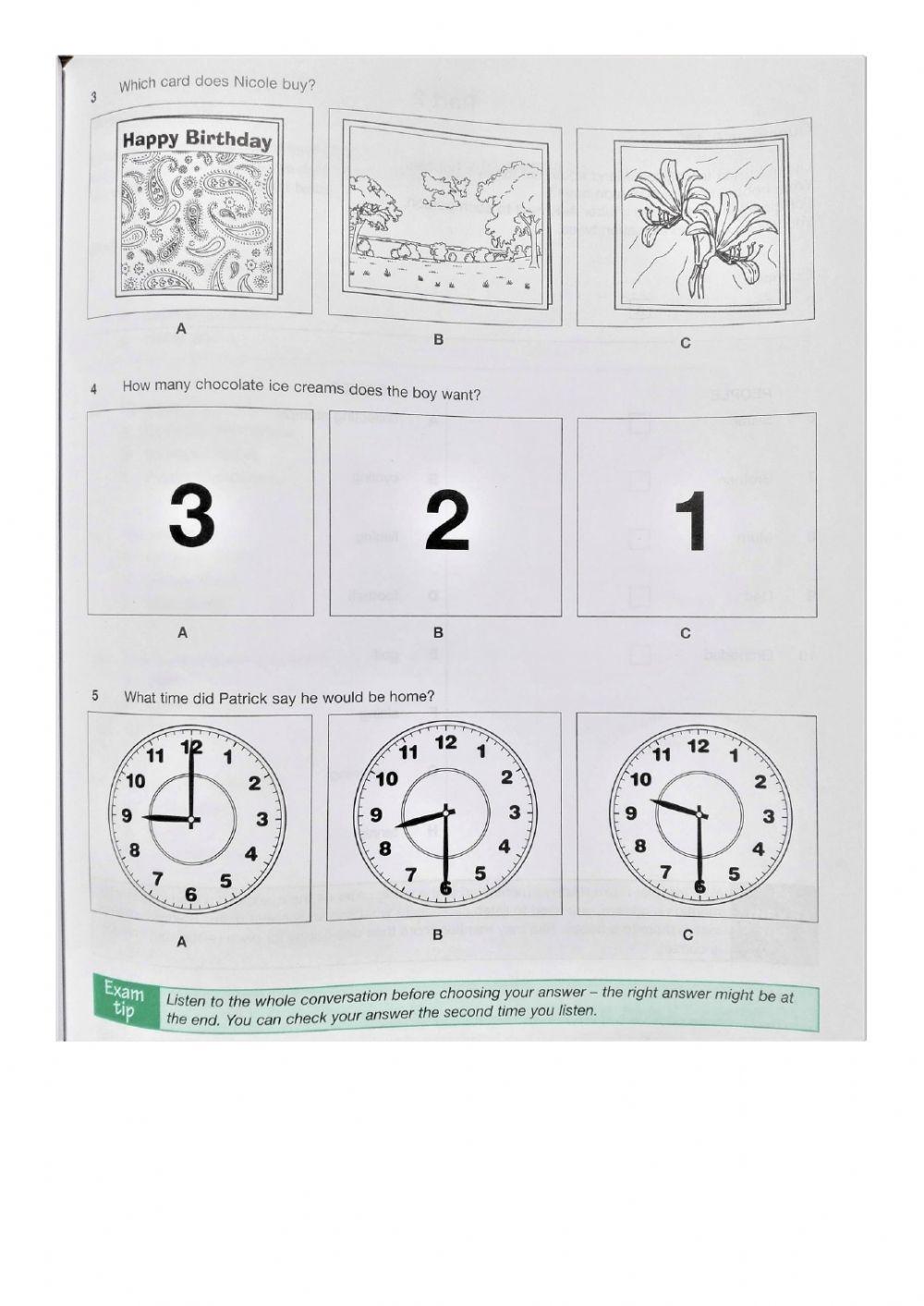 Listening practice 2 + one Read&Writ exercise worksheet | Live Worksheets