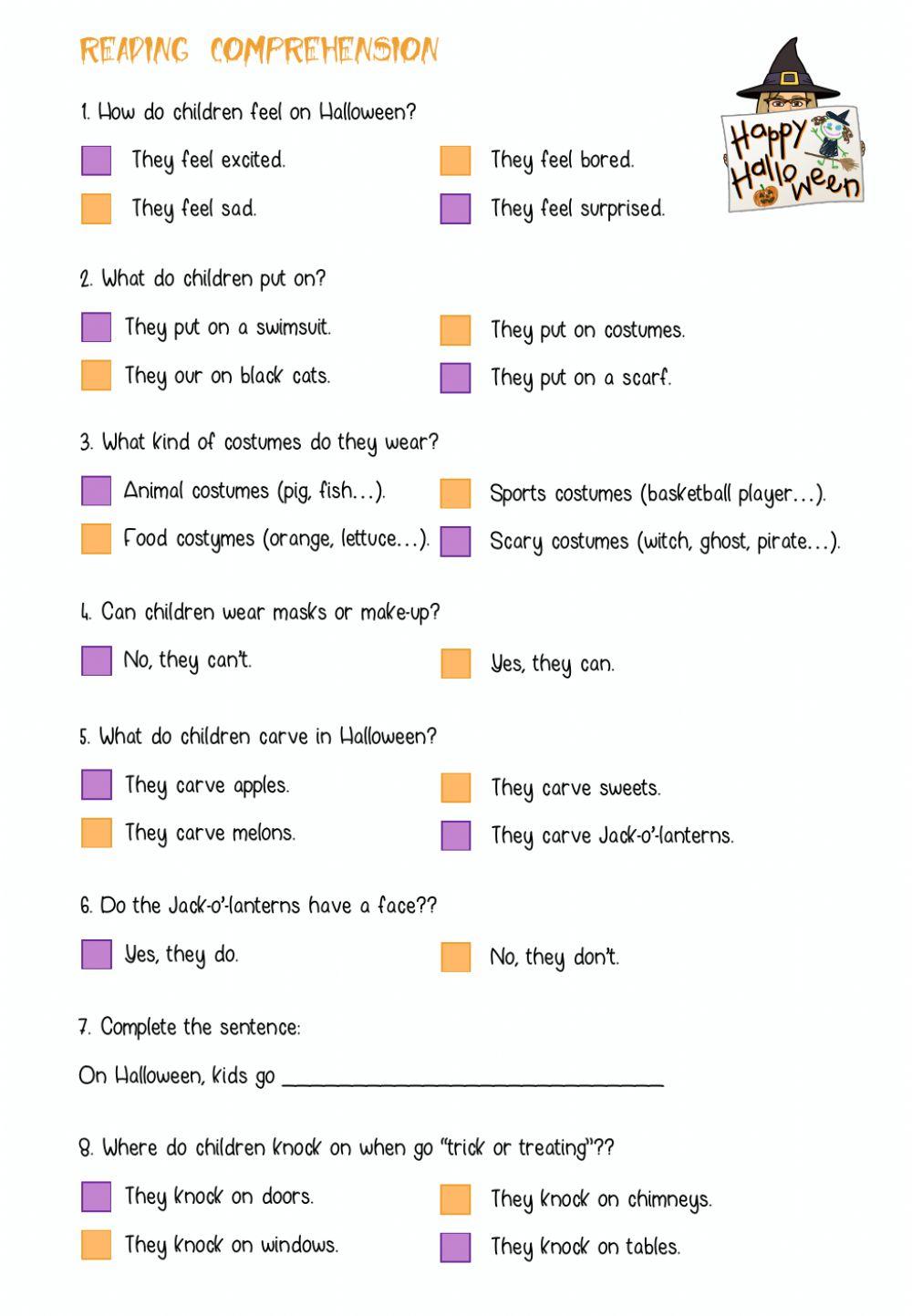 Reading comprehension