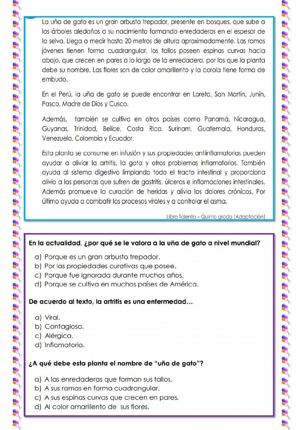 Comprensión de textos