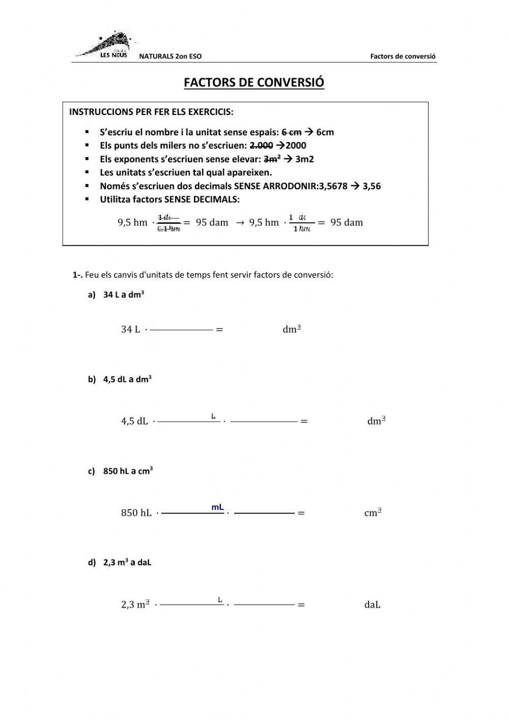 Factors de conversió