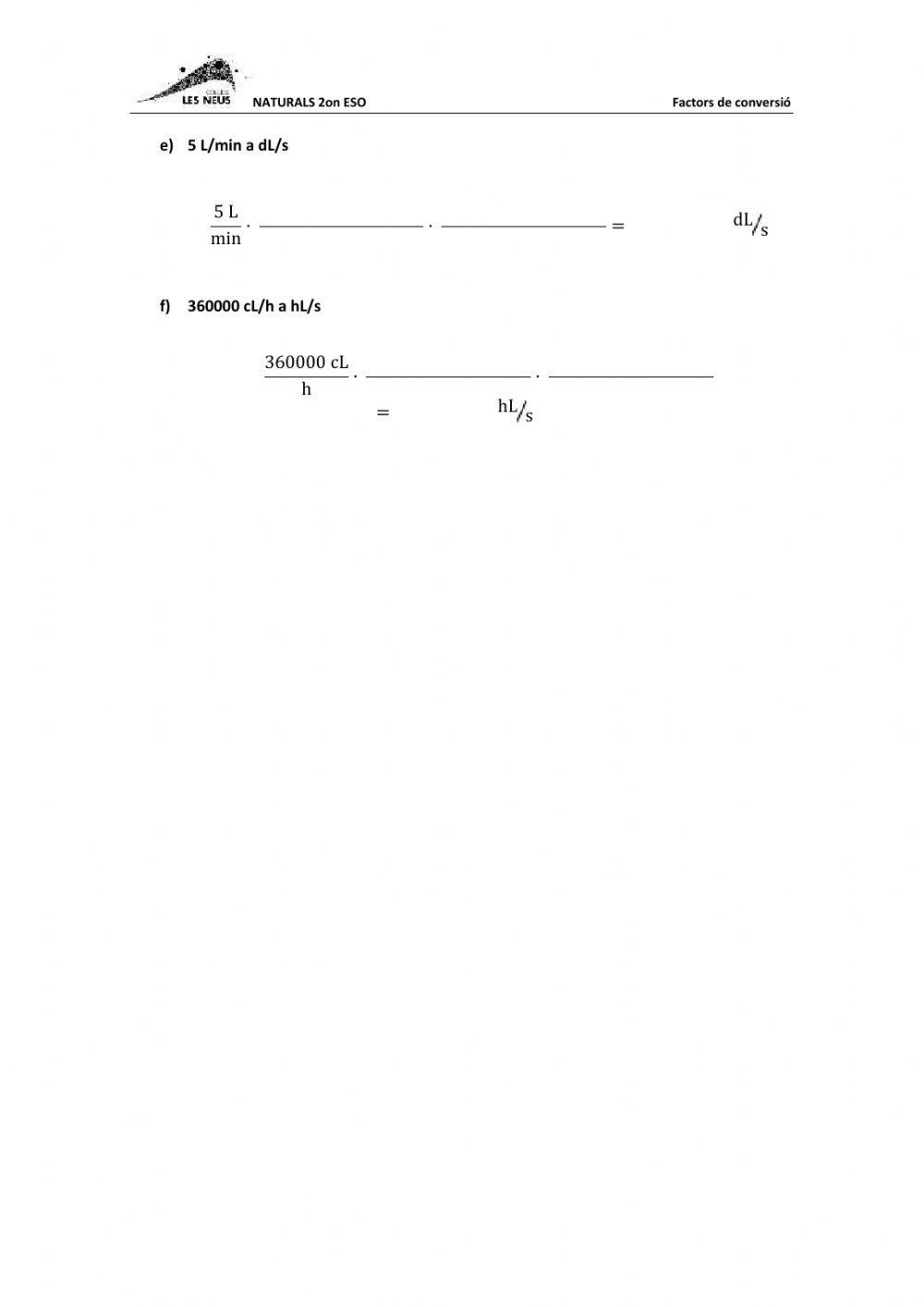Factors de conversió