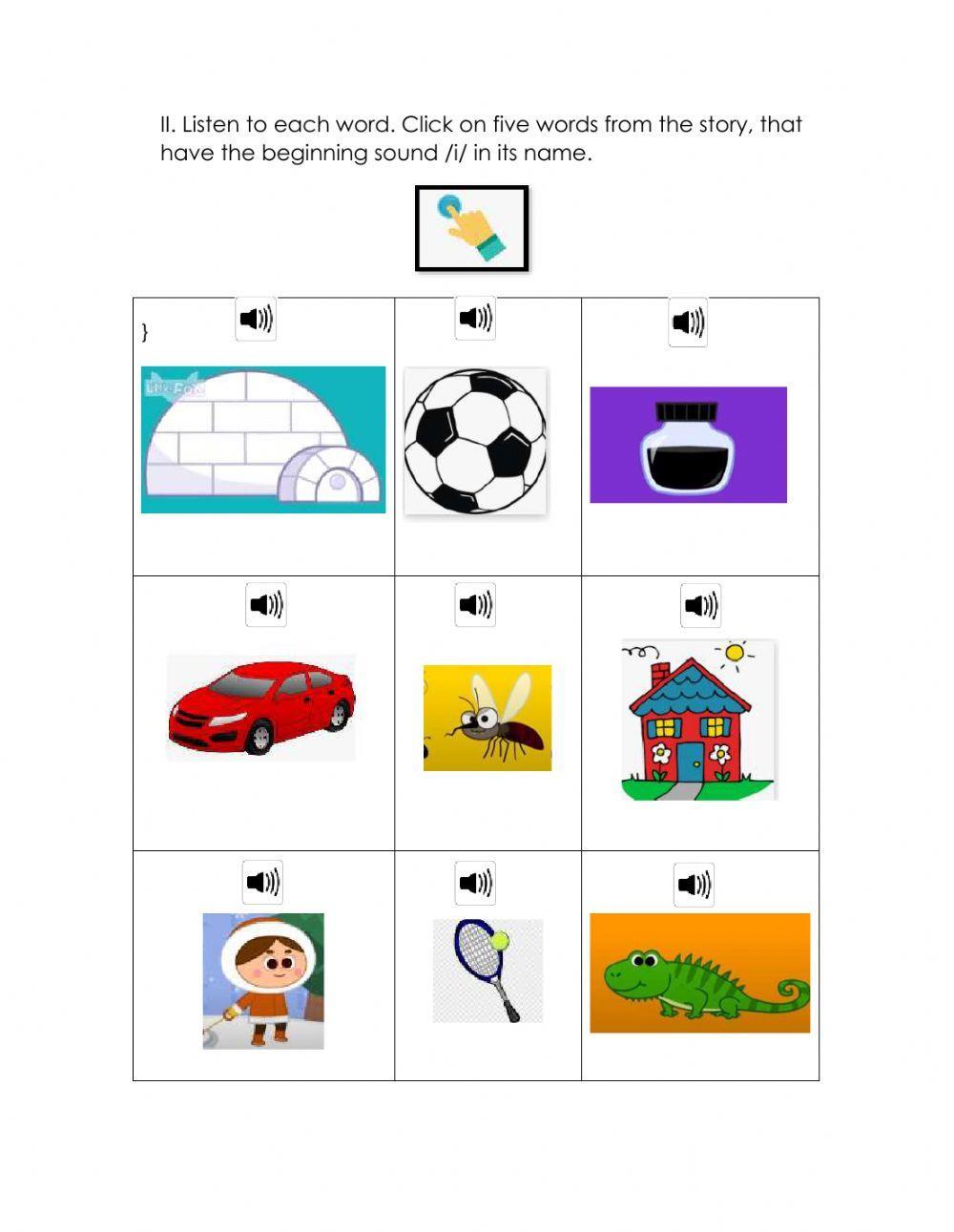Beginning sound i