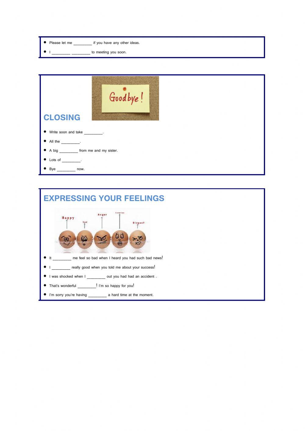 Writing an informal email vocabulary
