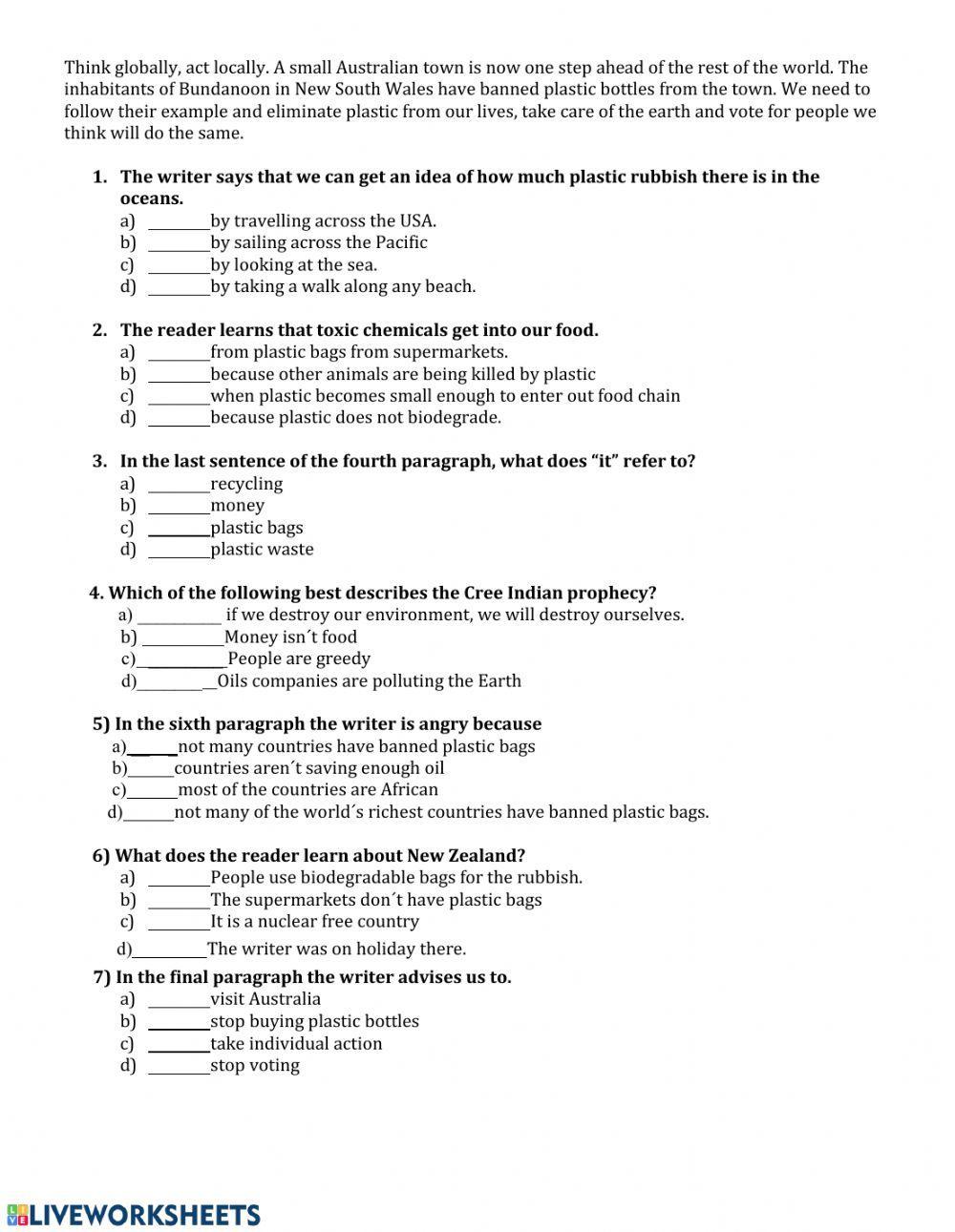 FCE Reading and Use of English Part 5