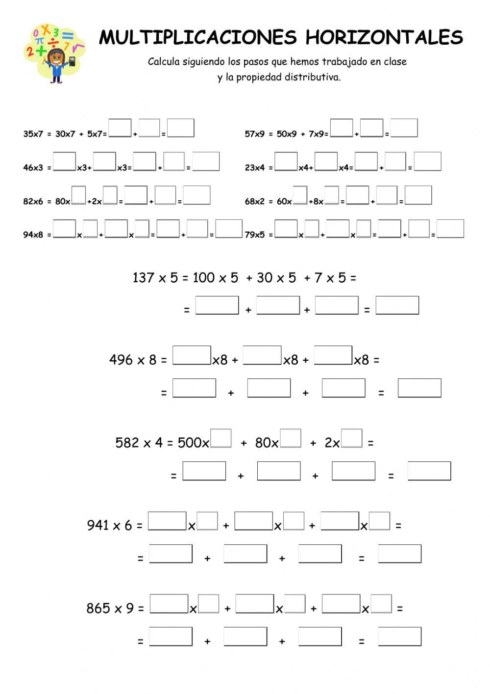 Multiplicaciones horizontales