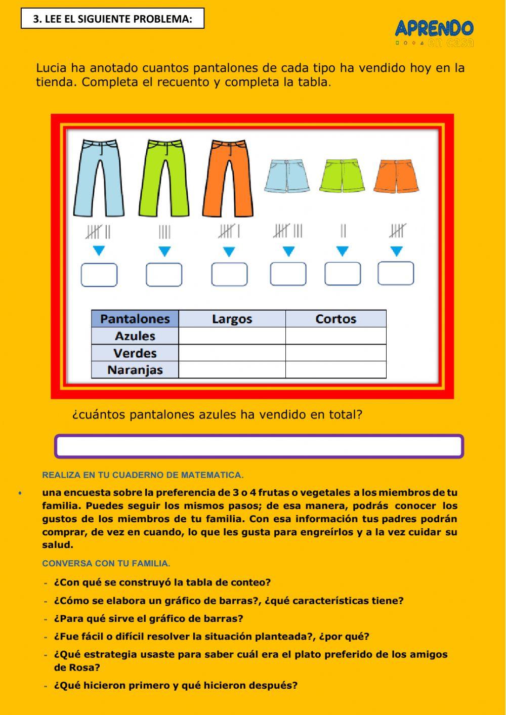 Usamos tablas y gráficos de barra