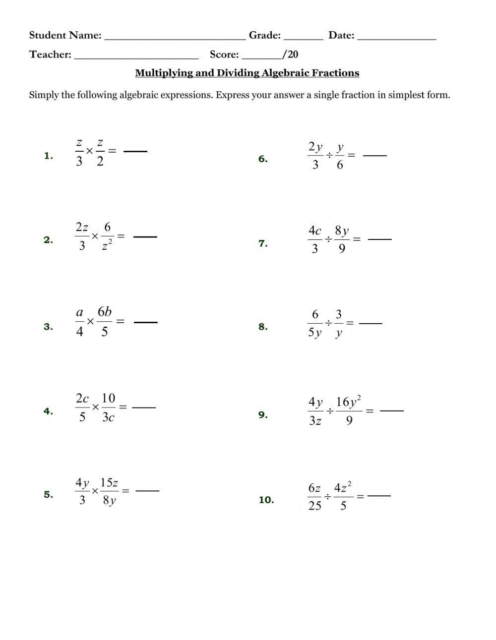 4365336 multiplying and dividing algebraic fractions