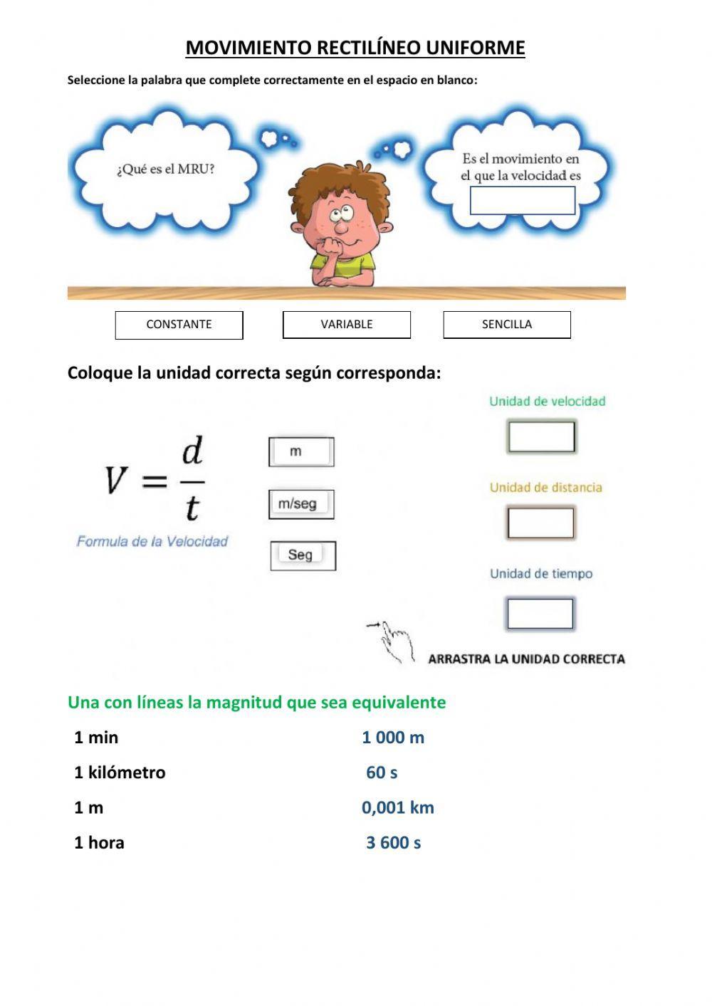 Movimiento Rectilíneo Uniforme