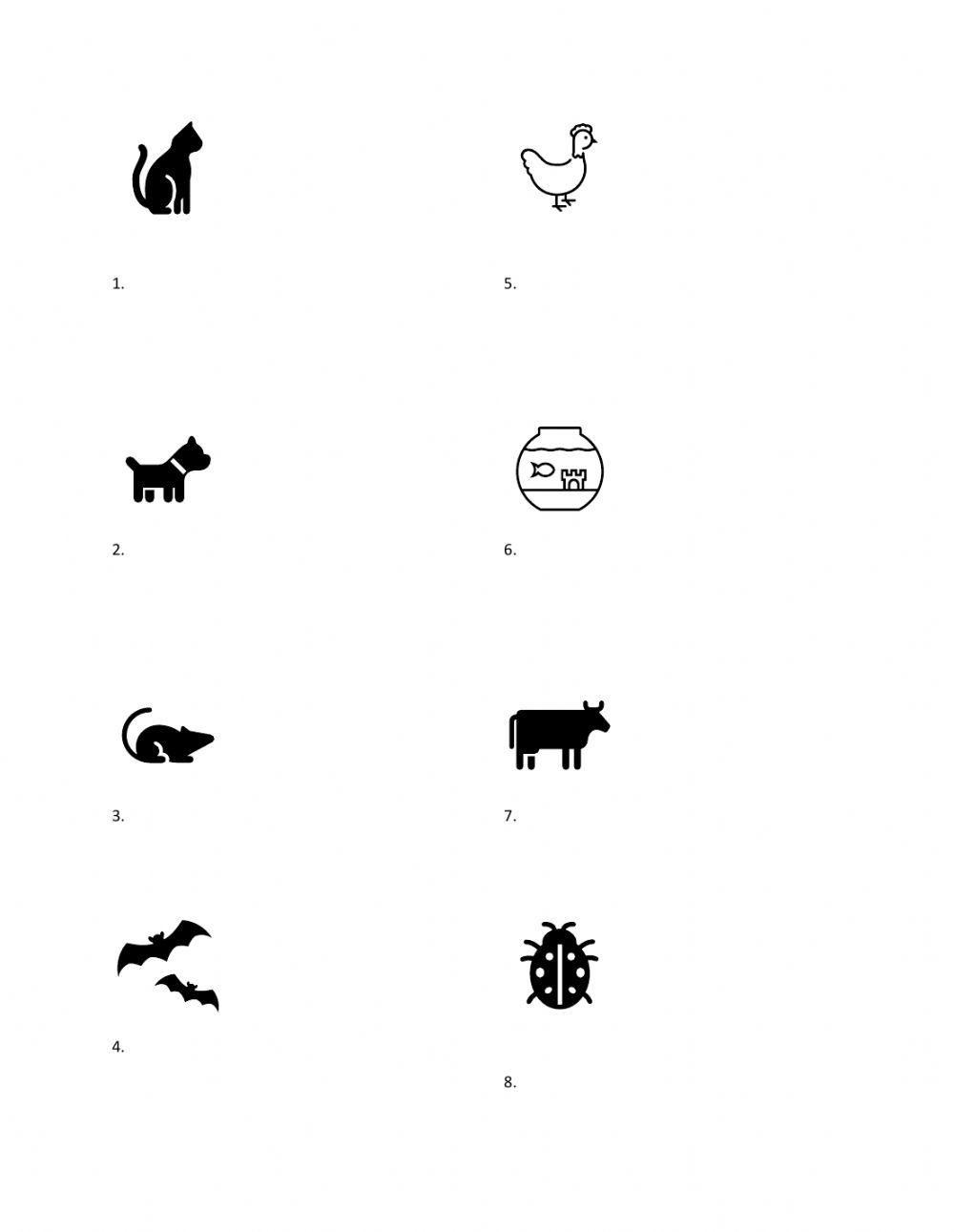 CVC words for animals