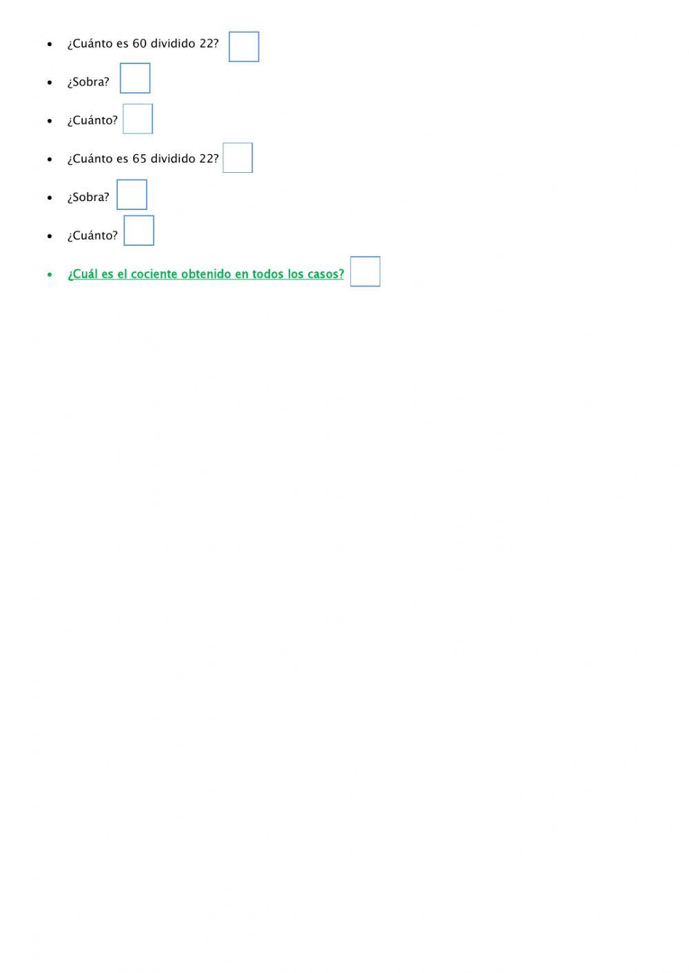 Aprestamiento para la división Ficha 2