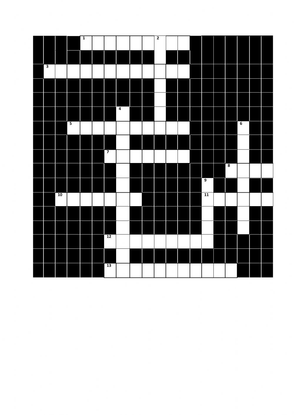 Crossword puzzle