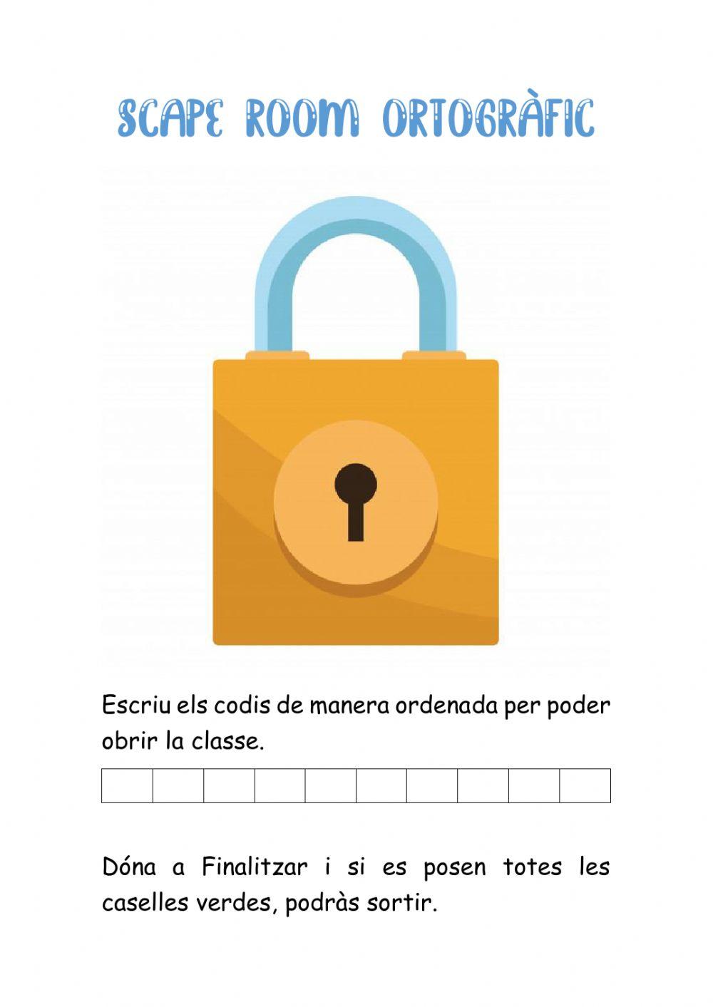 Scape Room ortogràfic