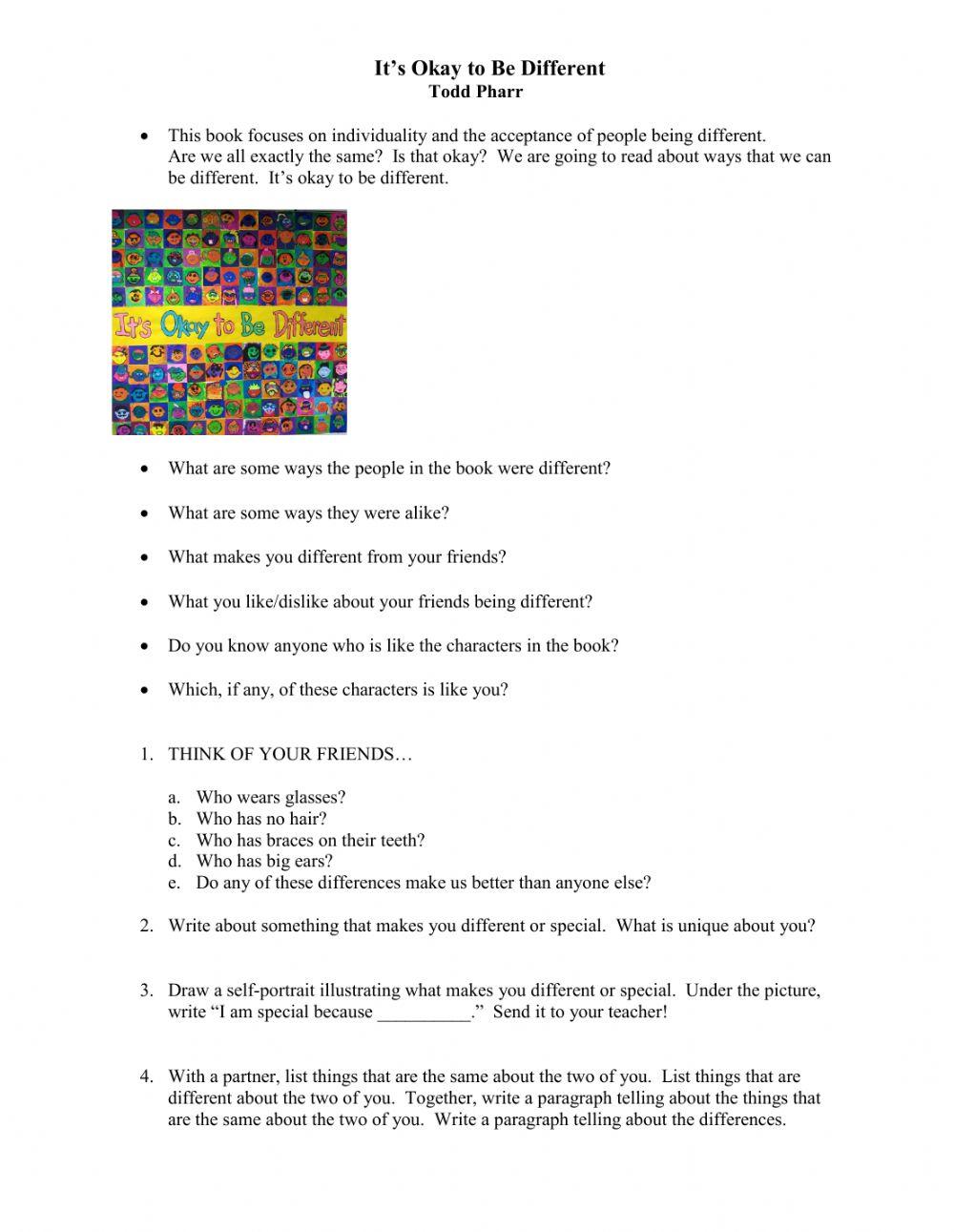 It's ok to be different