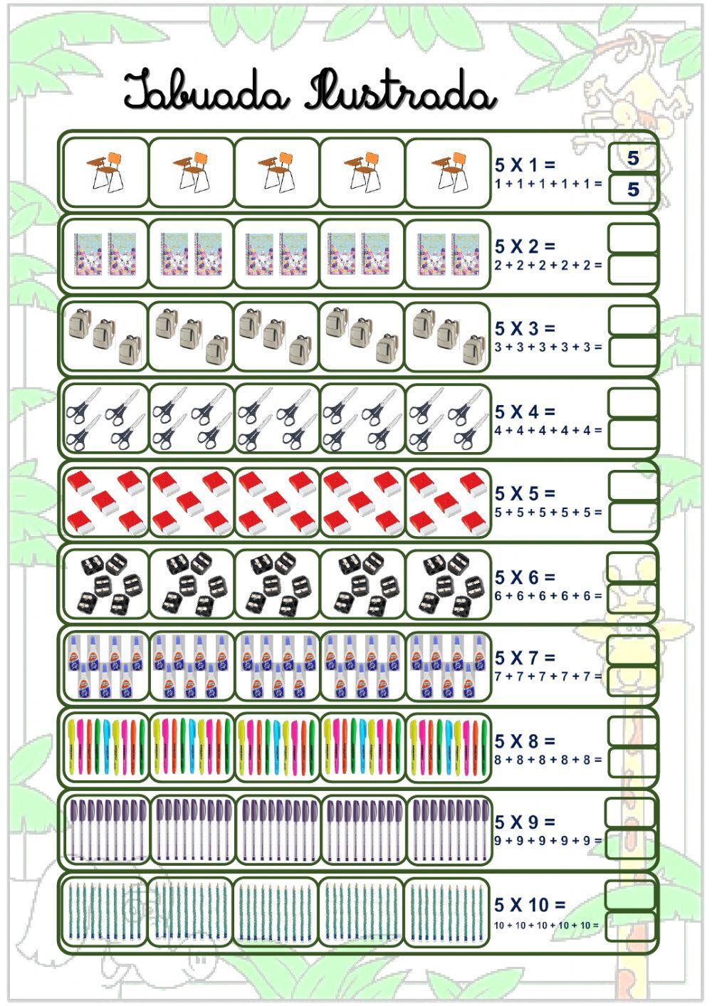 Ideia da Multiplicação interactive worksheet