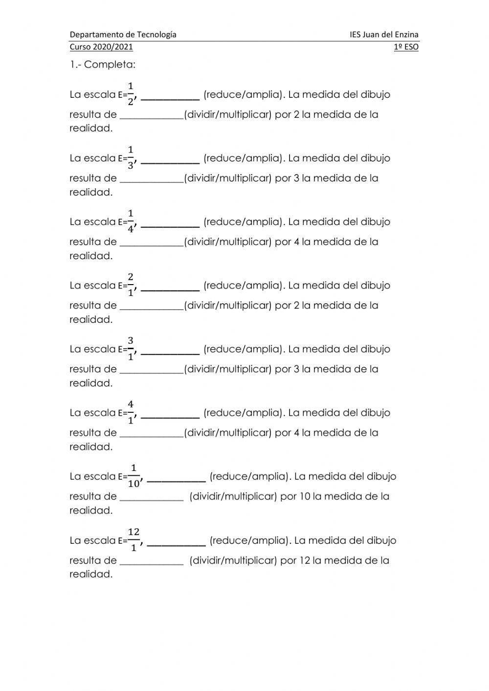 Escalas (ejercicio TEAMS)