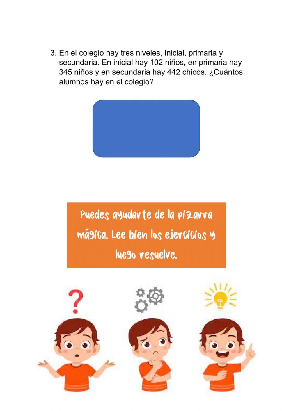 Problemas de suma y resta para 2do grado