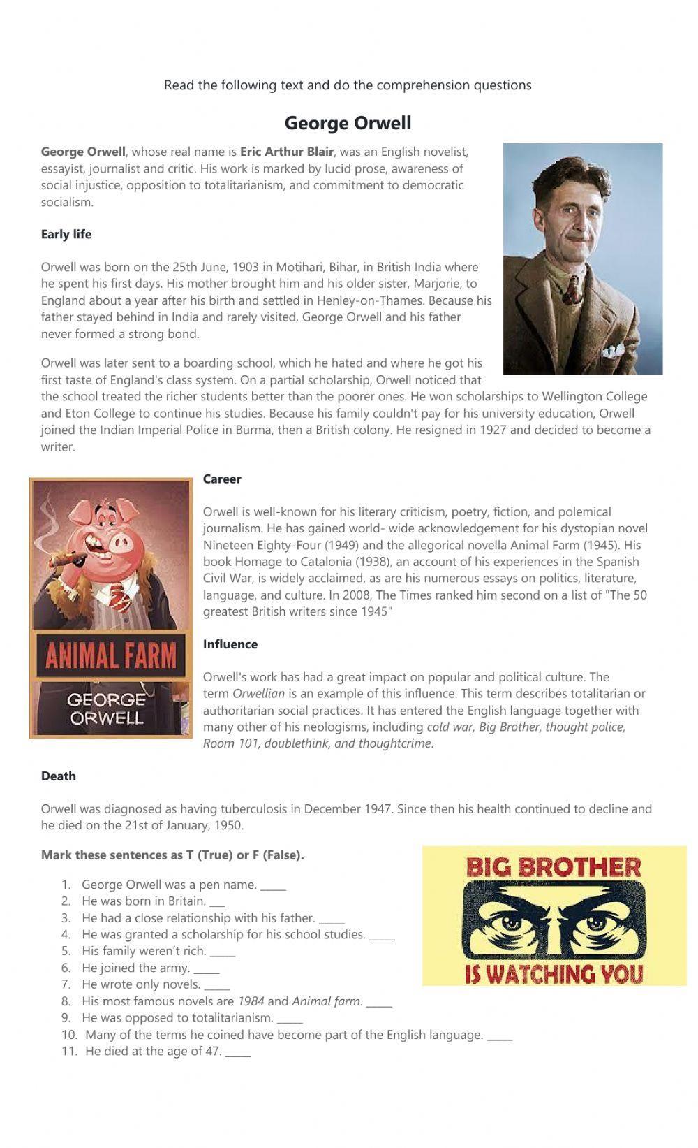 George Orwell's biography