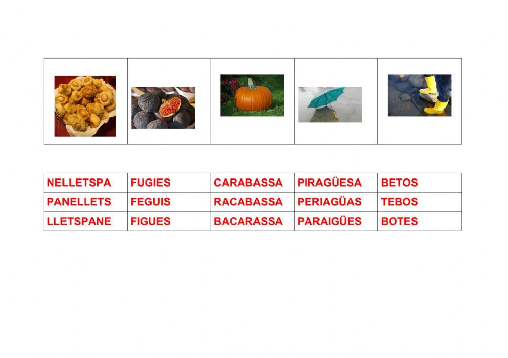 Vocabulari de la tardor