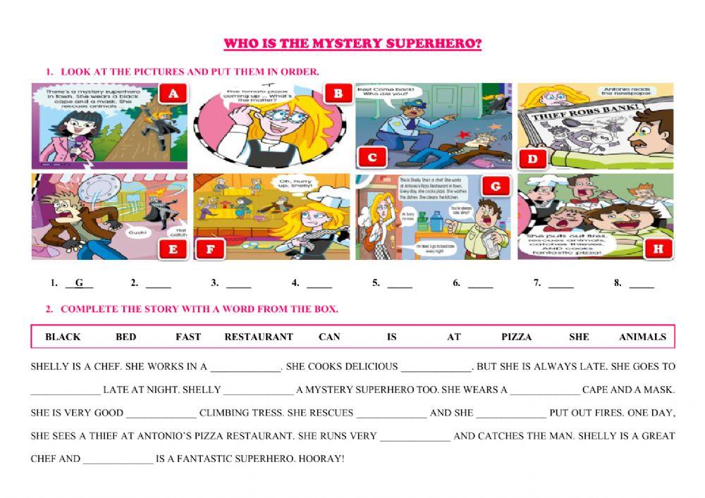 The Secret Life of Shelly the Chef + Present Simple - Who is the mystery superhero?