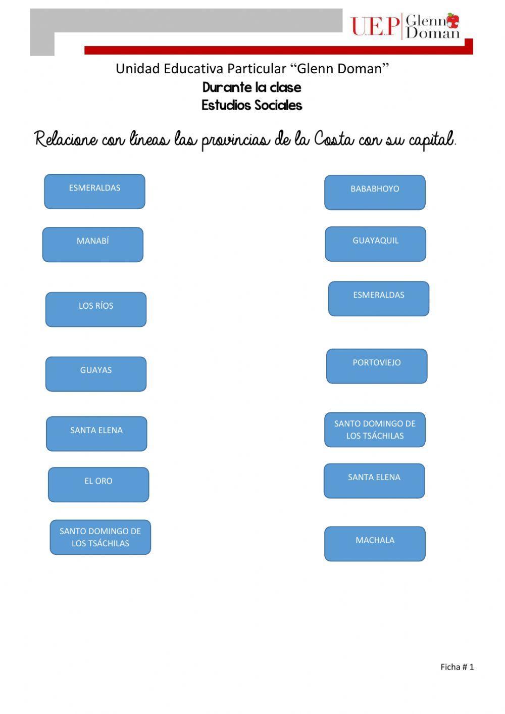 Provincias y capitales