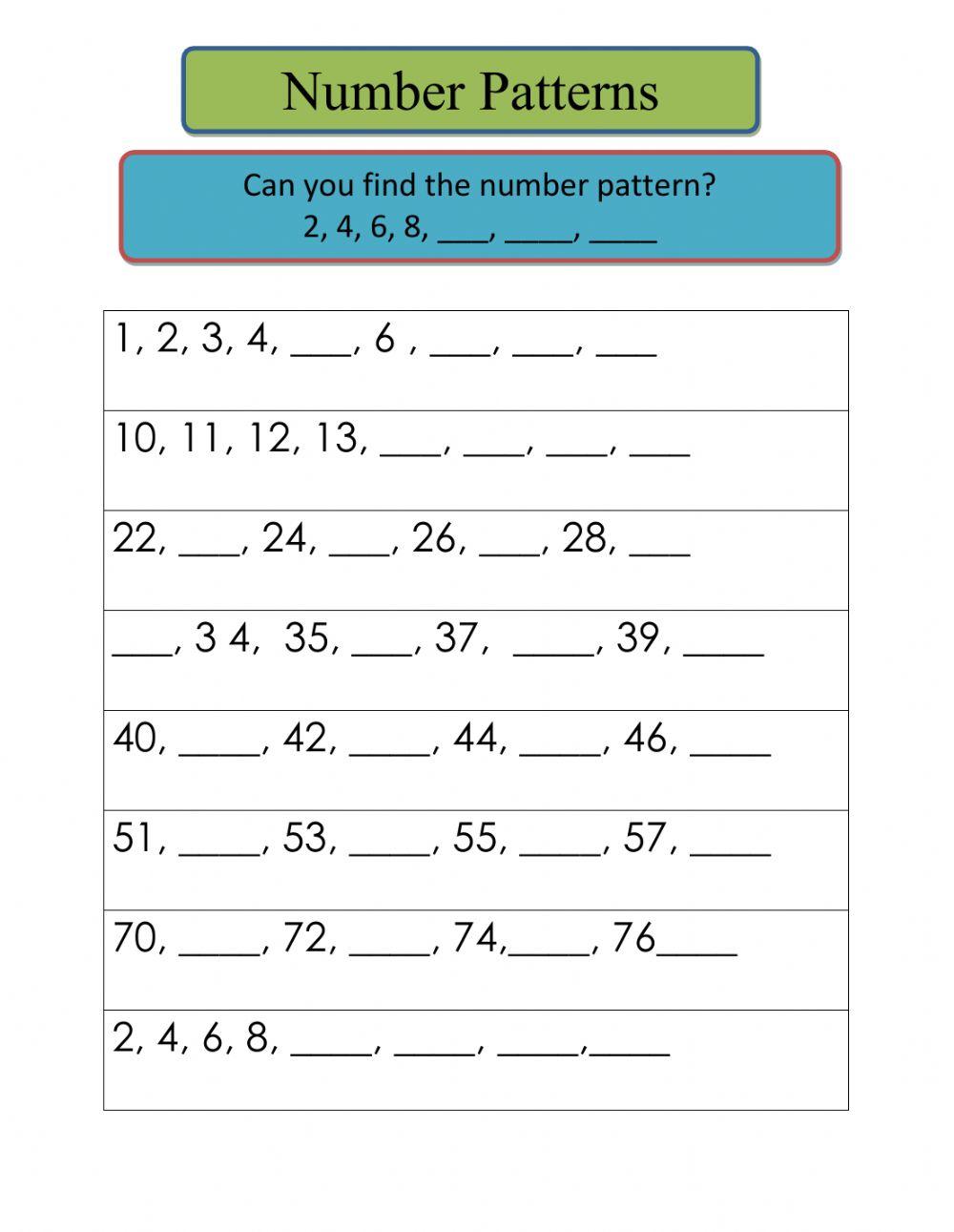 Number pattern
