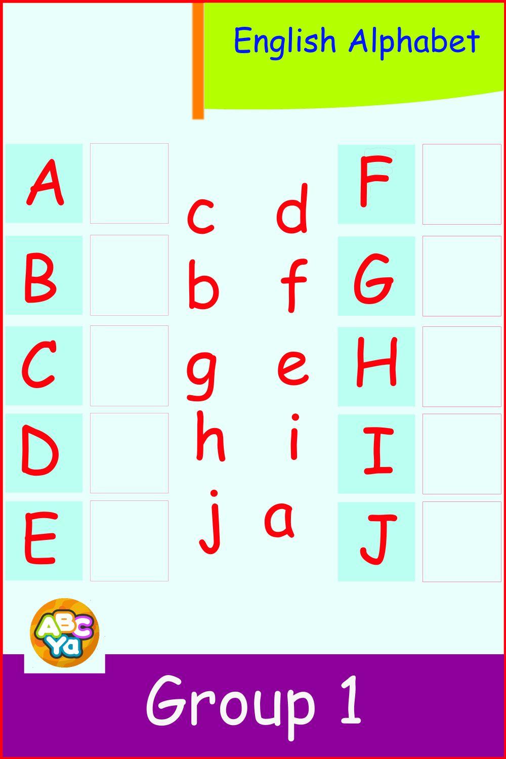 English Alphabet - Group 1 - A - J 