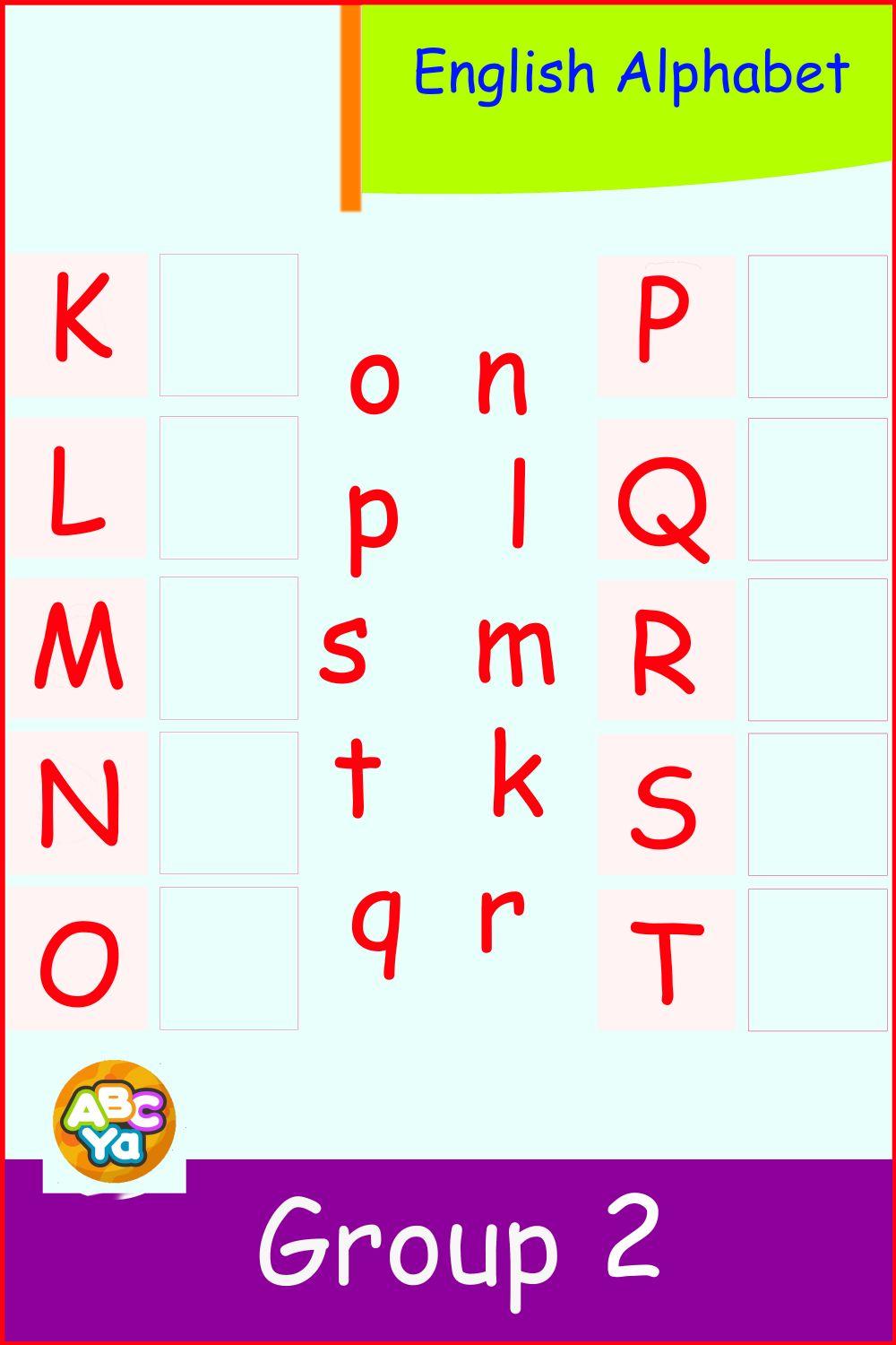 English Alphabet - Group 2 - K - T 