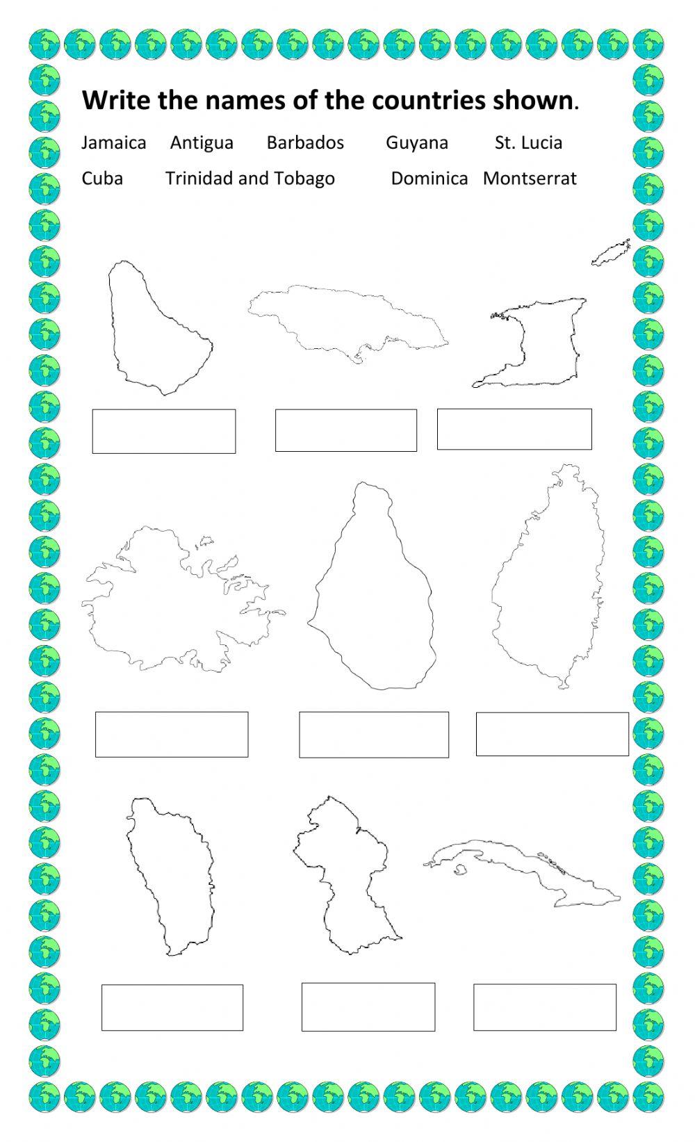 Maps of Caribbean Countries