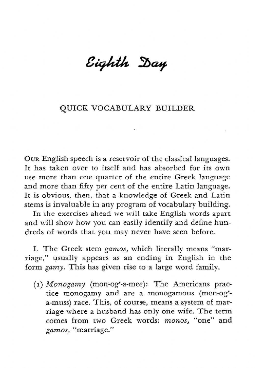 Quick Vocabulary Builder