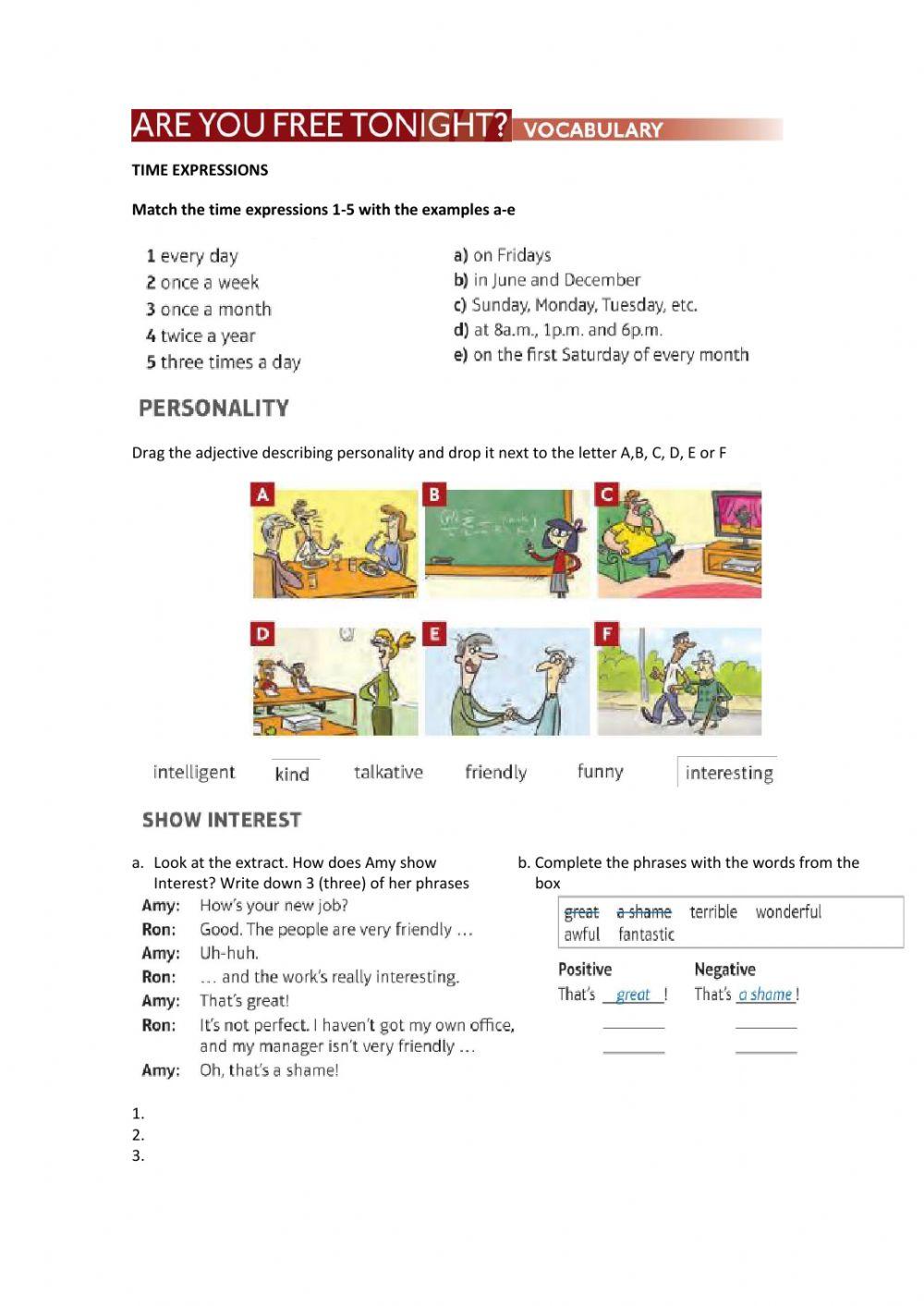 Vocabulary online exercise for Elementary | Live Worksheets
