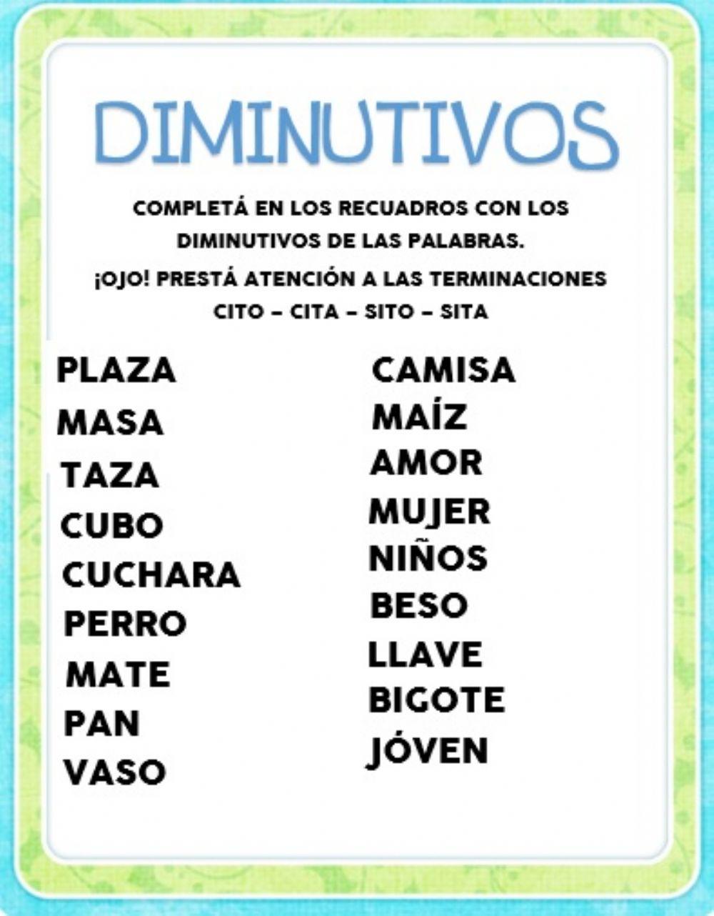 Diminutivos