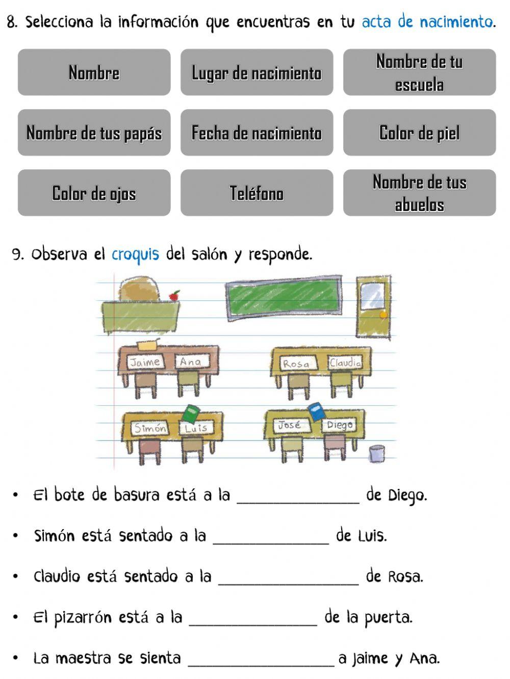 Examen TIMESTRAL Conocimiento del Medio