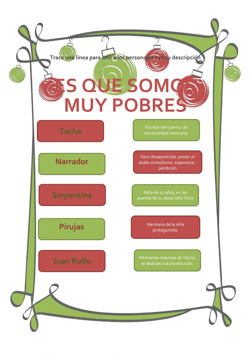 Personajes: Es que somos muy pobres