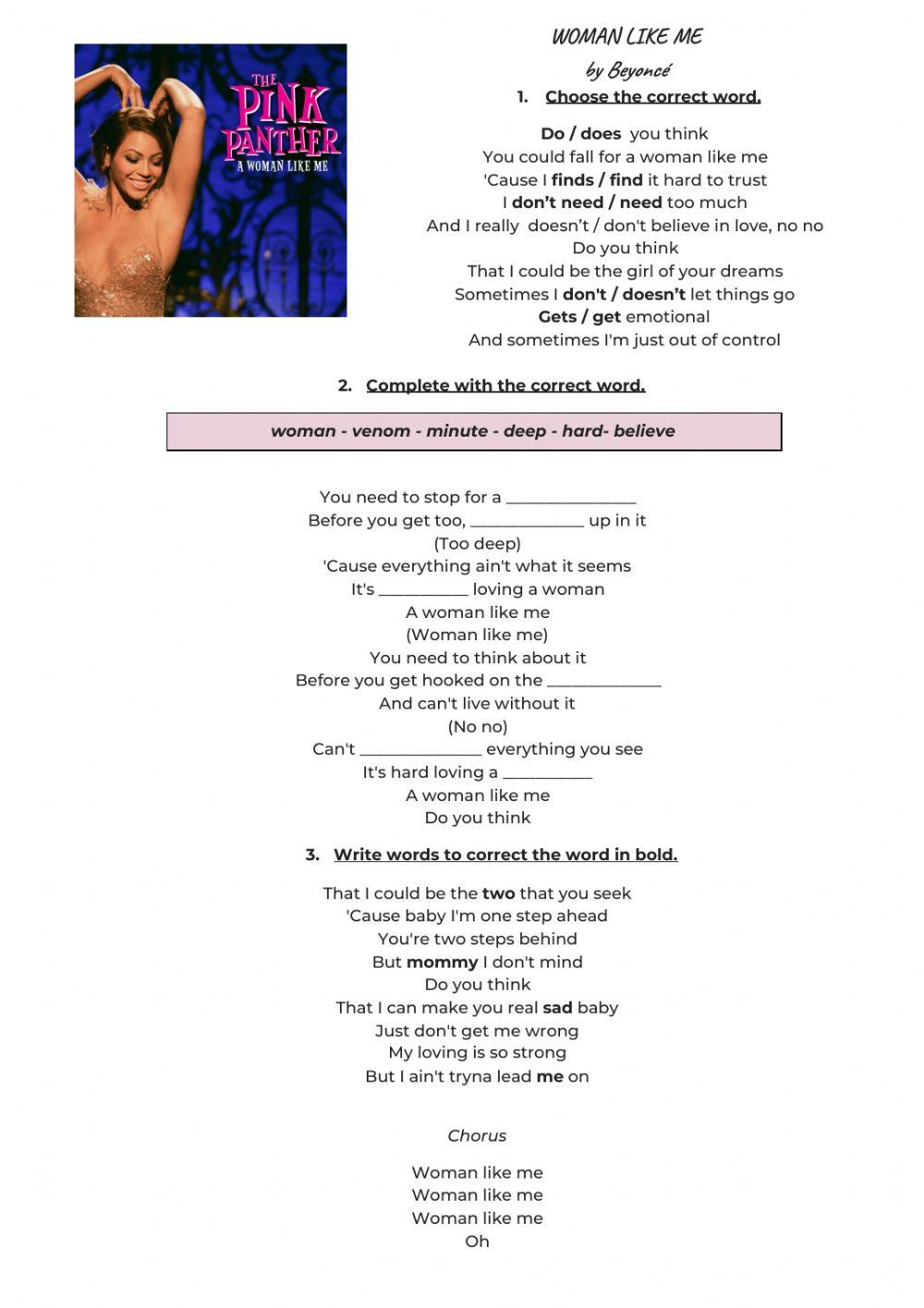 Woman like me- Beyoncé