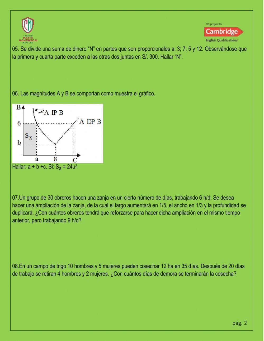 Magnitudes proporcionales Magnitudes proporcionales