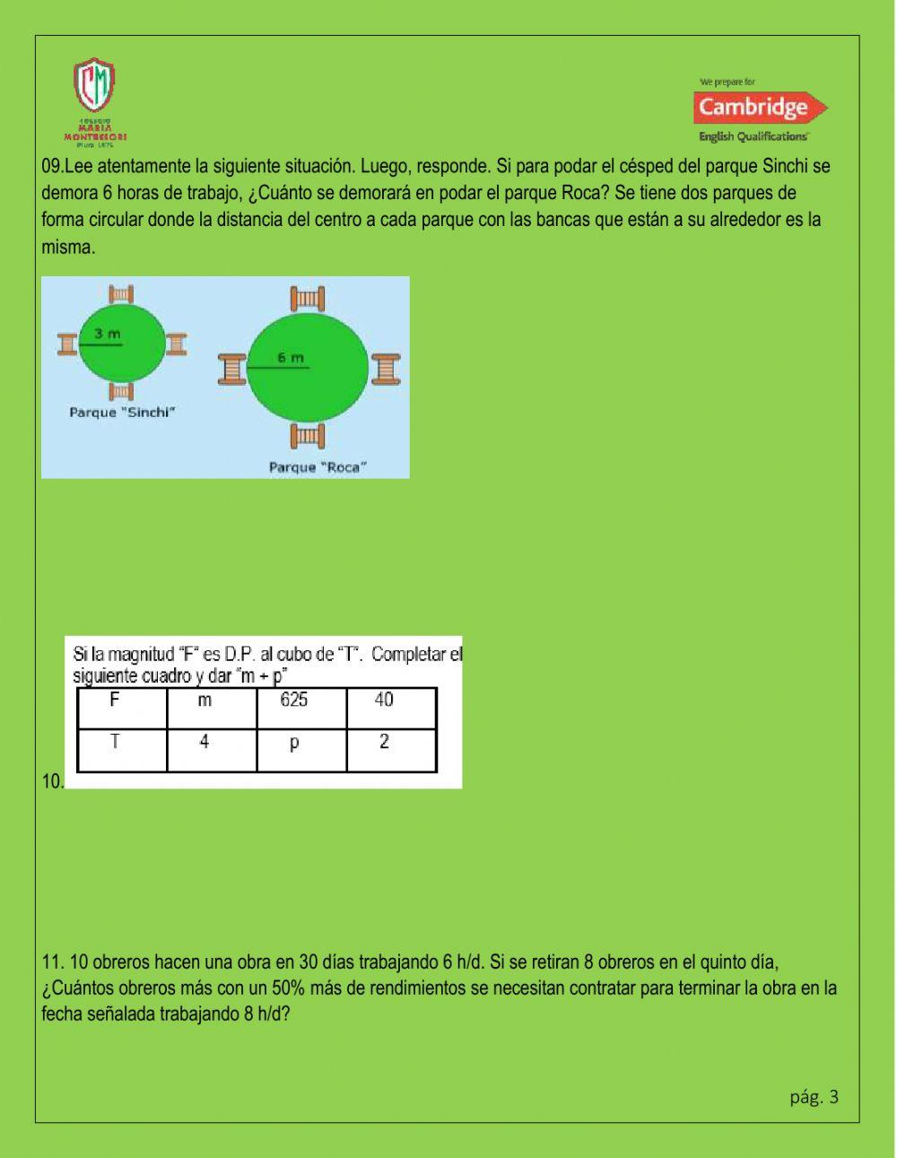 Magnitudes proporcionales Magnitudes proporcionales