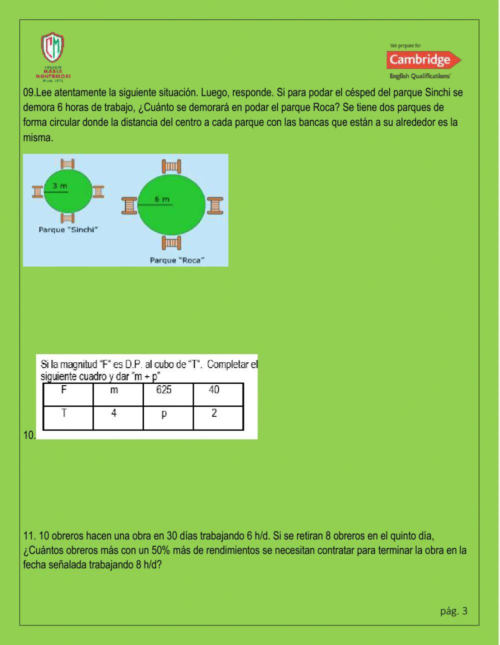 Magnitudes proporcionales