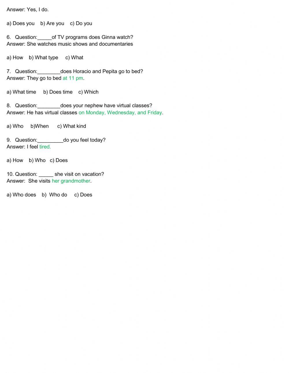 Past Simple - Questions