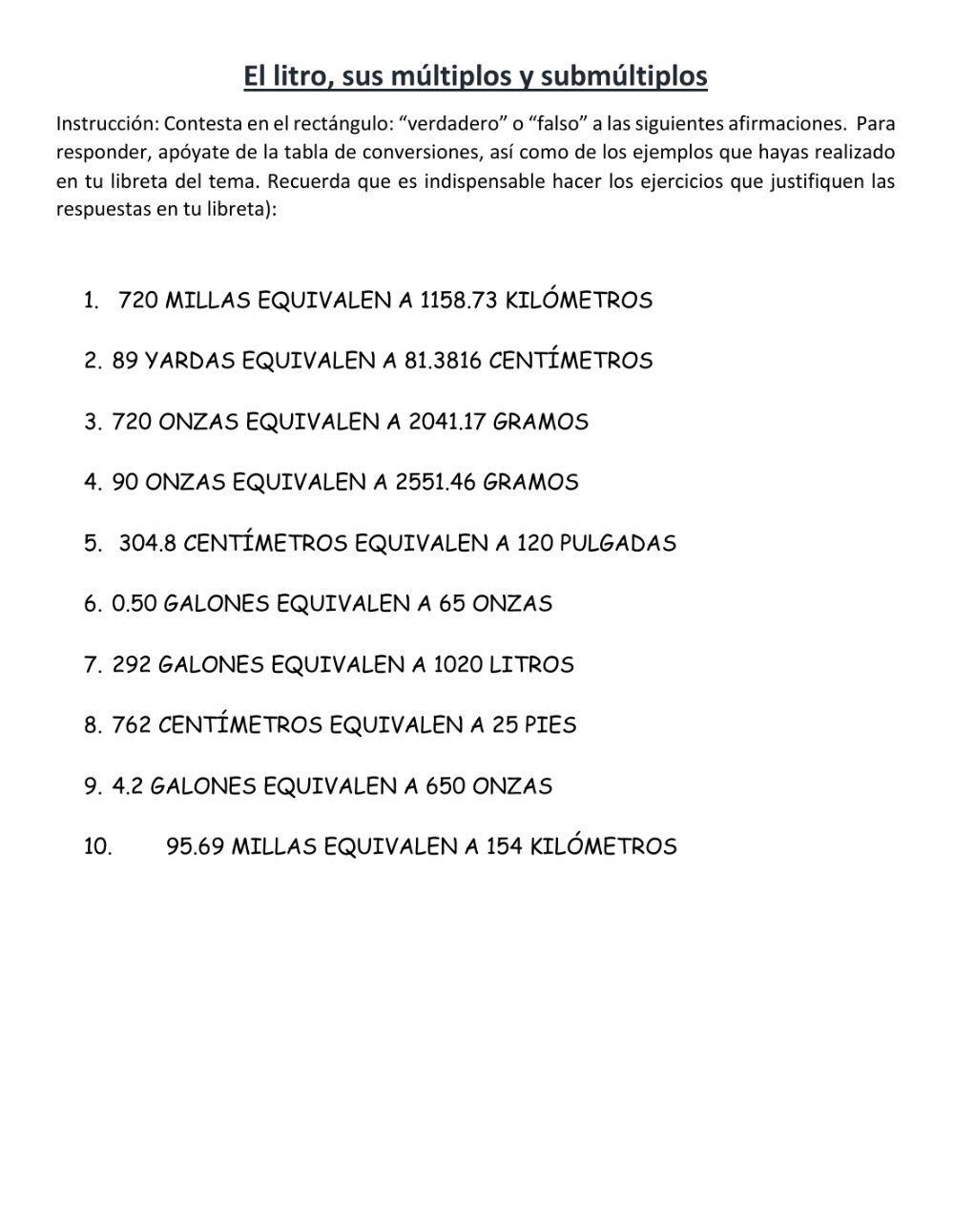 Conversiones de unidades Sistema Inglés