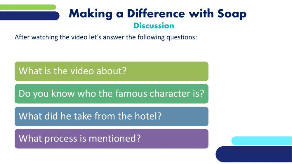 Making a Difference with a Soap. Module C.