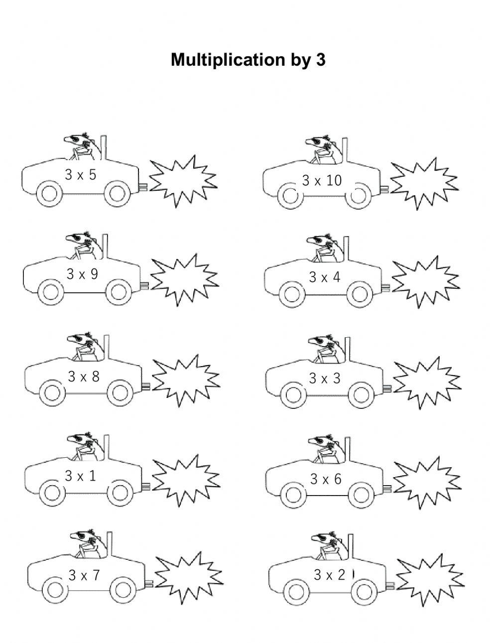 453603 Multiply by 3 teachernela LiveWorksheets